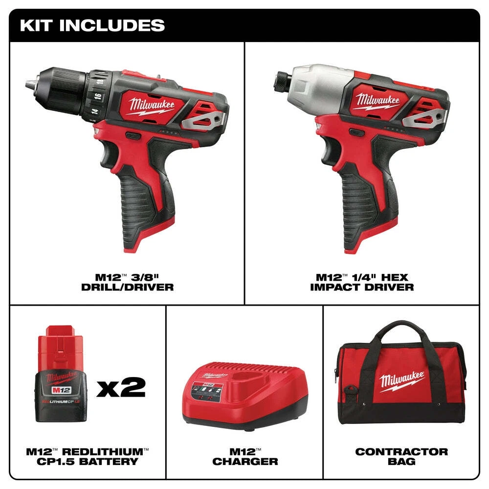 M12 2 tool combo kit new arrivals