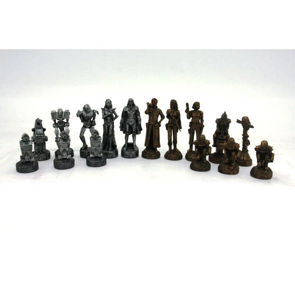 Dal Rossi Italy Mad Max Robot Chess Set pcs with 50cm Carbon Fibre Finish Board - Image 3 of 4