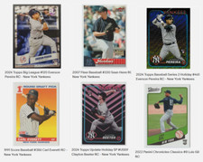 Yankees Rookie Lot - Clayton Beeter, Carl Everett, Pereira, Henn, Luis Gil RC 's