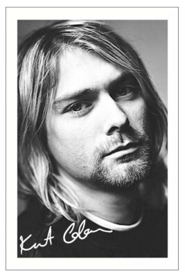 KURT COBAIN Signed Autograph PHOTO Fan Gift Signature Print NIRVANA ...