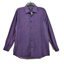Jones New York Dress Shirt Mens Size M Purple Long Sleeve Button Up