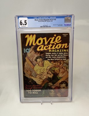 Movie Action Magazine #4 CGC 6.5 Pulp Feb 1936 Lawless Range John Wayne