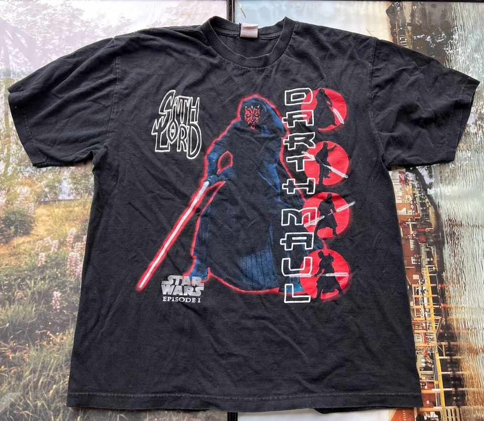 Camisa vintage Darth Maul Star Wars episódio 1 Jedi Do Not Concern Me Vader média - Imagem 2 de 4