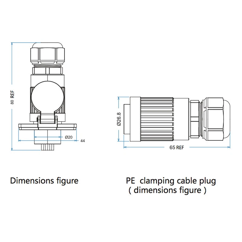 9 Pin Power Signal Circular Industrial Connector Male Plug Waterproof IP67 M20 - Image 3 of 4