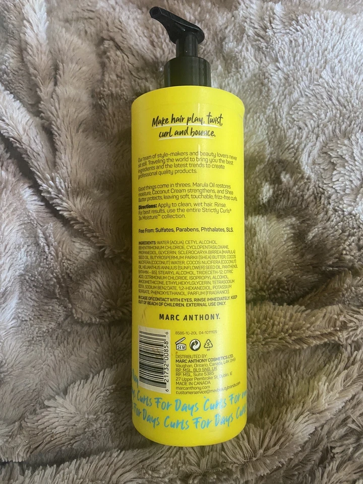 Mark Anthony 严格卷发三重混合护发素 3X 水分 Marula Cocounut — 第 2/2 张图片