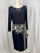 NWT Nine West Black With Cream Swirls Dress size 12