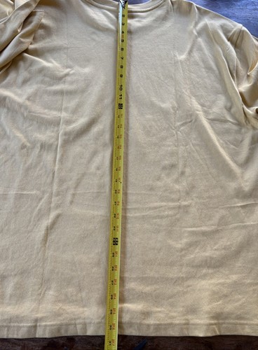 Camiseta GAP Manga Larga Algodón Pesado Camiseta Para Hombres XXL Francés Amarillo Almendra Nueva con Etiquetas - Imagen 16 de 21
