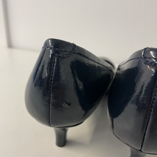 Marks Spencer Leder Stiletto Court Low Heels Navy Blau Lack Größe 4,5 37,5 - Bild 13 von 13