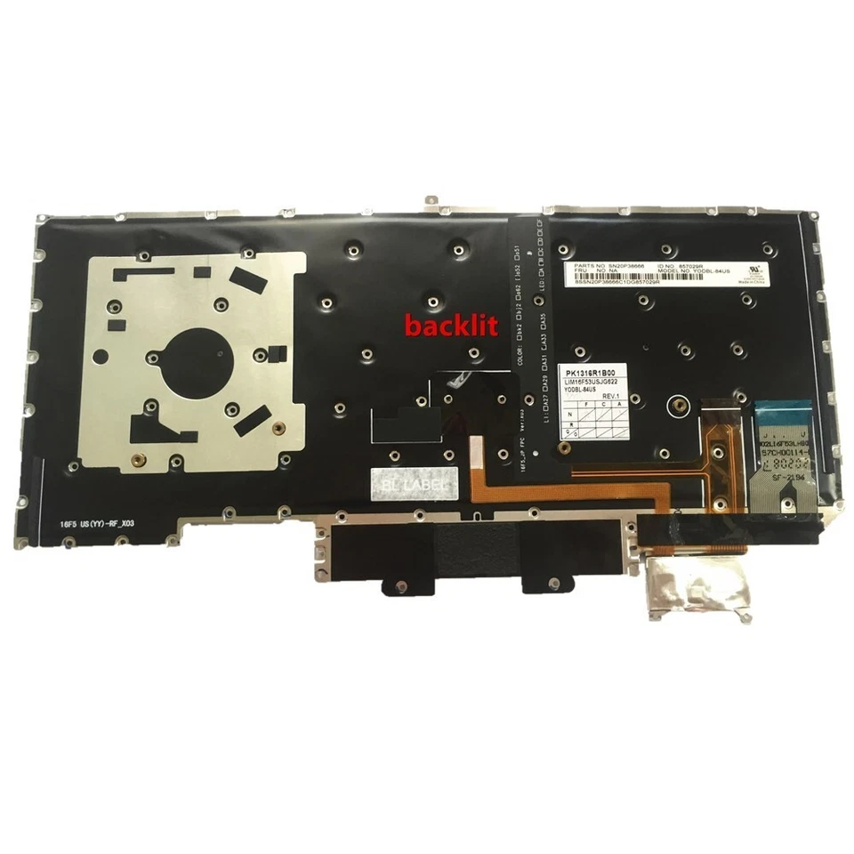 New for IBM Thinkpad X1 Carbon 5th Gen 5 2017 US Keyboard Backlit SN20P38666 - Image 2 of 2