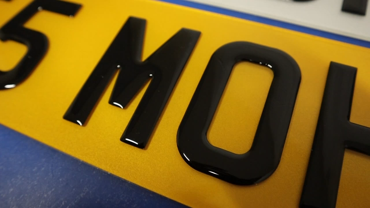 PAIR OF PREMIUM 3D GEL MOT/ROAD Legal Car Registration Number Plates 4D