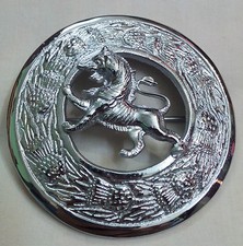 Kilt Scozzese Fly Plaid Spilla Leone Rampante Finitura Cromata 3 "/ Donna