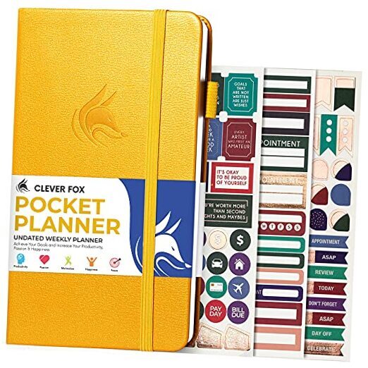 Pocket Planner Weekly – Undated Monthly Pocket size (3.7
