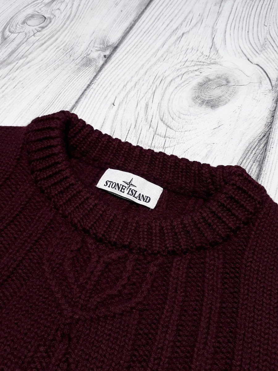 Stone Island Rust Thick Cable Knit wool sweater size XL | eBay Stone Island Rust Thick Cable Knit wool sweater size XL | eBay