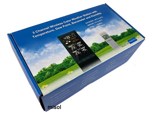 MISOL/Wireless weather station with 2 sensors, 3 channels, color screen - Picture 5 of 8