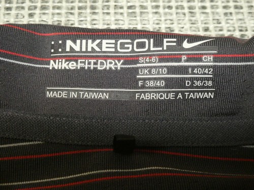 Nike Golf FitDry maglia golf manica corta donna multicolore stampa a righe taglia S - Foto 3 di 3