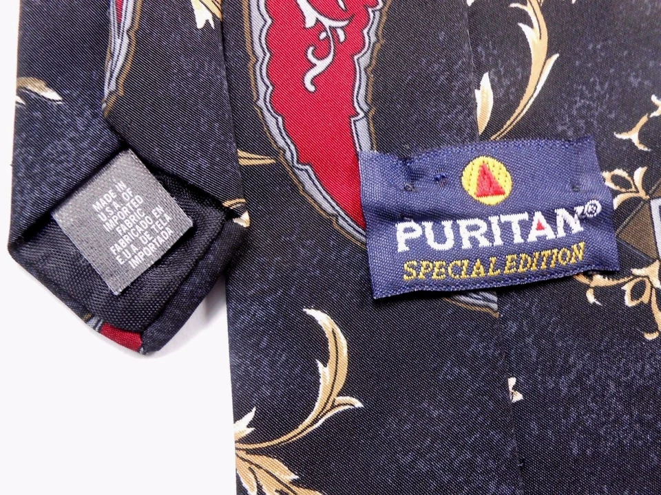 Corbata Puritan Poliéster Hombre 57" X 3.75" Multicolor Abstracto Paisley Foto 3 de 4