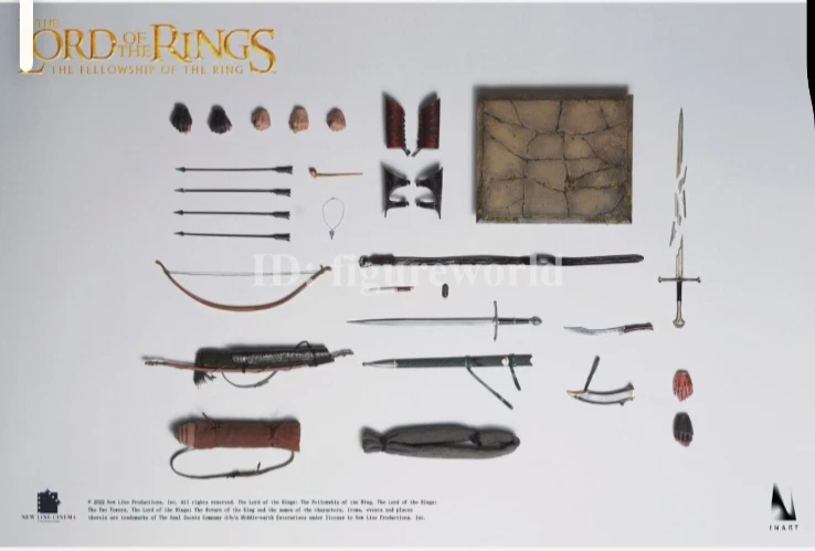 INSTOCK INART 1/6 El Señor de los Anillos Aragorn Premium Cabello Enraizado VENDEDOR DE EE. UU. Foto 3 de 4