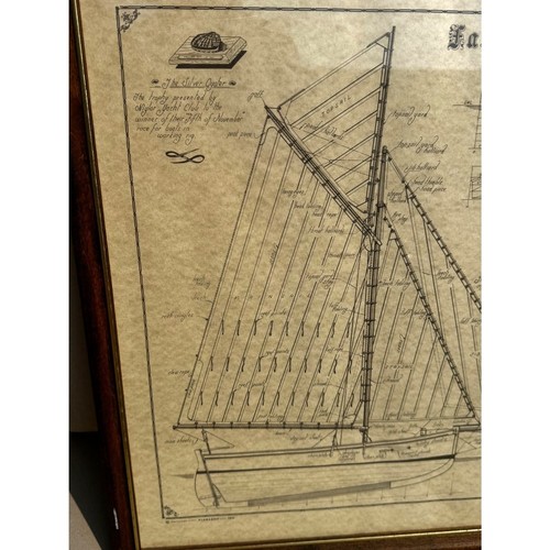 Vintage framed 1978 Falmouth Working Boat Print Planaship Maritime Publications - Picture 6 of 7