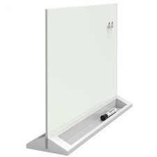 Quartet Glass Whiteboard Desktop Panel Magnetic 17" x 23" Dry Erase Surface
