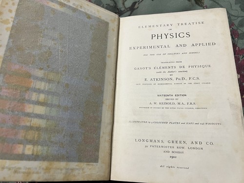 Book: Rare Vintage 1902 Ganot’s Physics (Experimental & Applied), 1150 Pages - Picture 6 of 24
