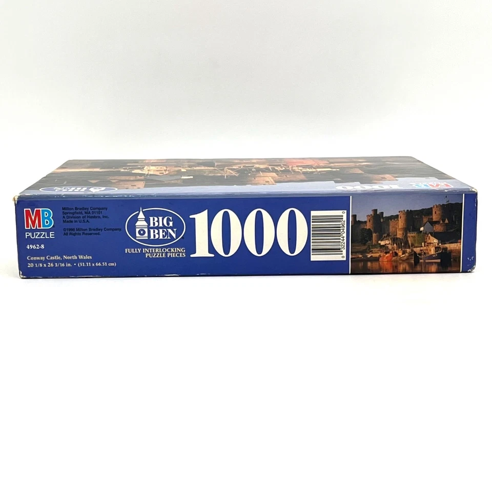 MB Big Ben 1000-Piece Puzzle Conway Castle North Wales Fully Interlocking Pieces - Image 3 of 4