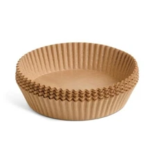 Unbleached paper disposable air fryer liners 100pc pkg..  8in. dia at bottom