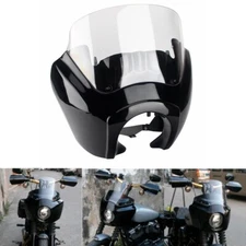 Front Headlight Fairing w/ 9'' Windshield For Harley Softail Street Bob Standard