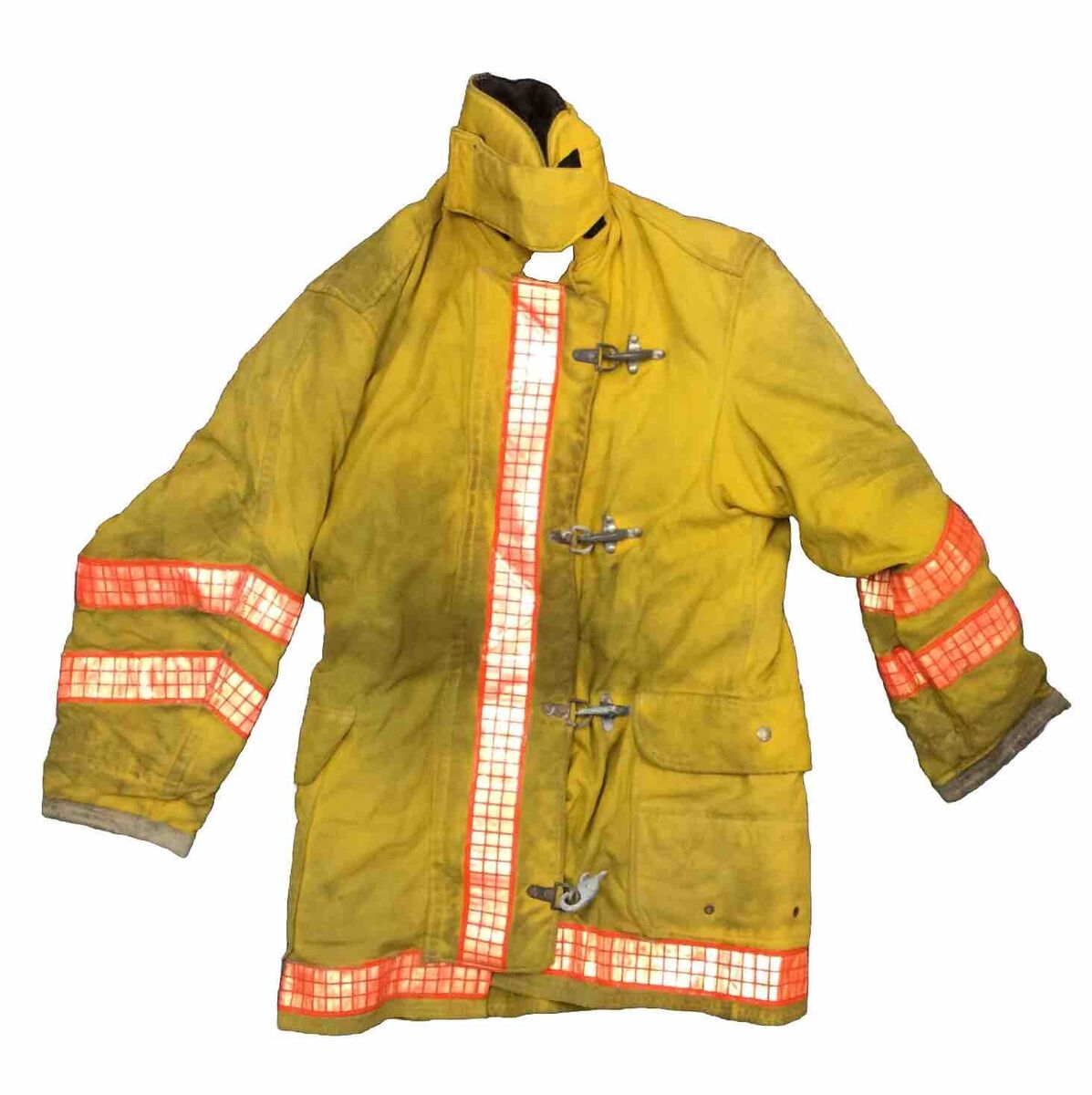 40x32 34L Body Guard Firefighter Turnout Jacket Yellow w 40x32 34L Body Guard Firefighter Turnout Jacket Yellow w