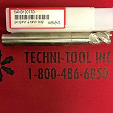 5AN319077D 3/4 X 1 X 6 Uncoated R=2.286 SE 3FL CC HP Endmill 3684155