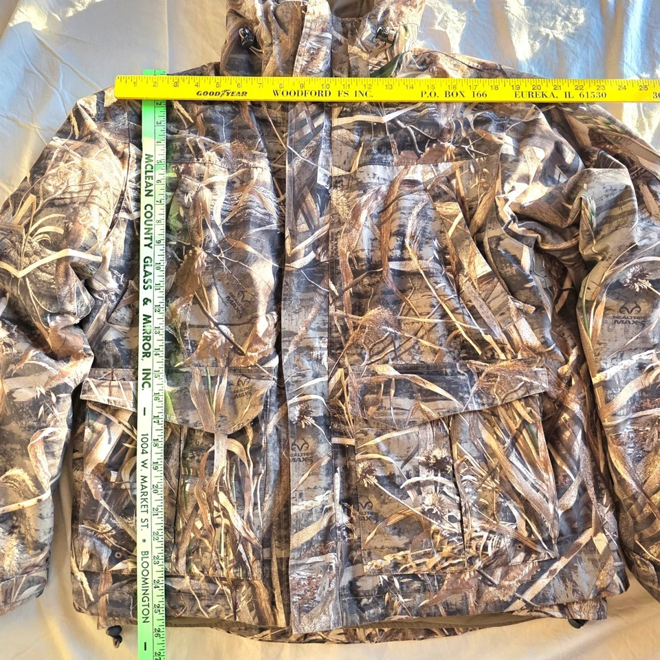 Cabelas RealTree Camo Hunting Jacket Overalls Mens Large Hooded Water Resistant - Image 2 of 4