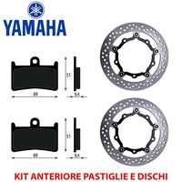 Satz BremsbelÄGe UND Bremsscheiben Vorne Yamaha T-MAX XP500 LUX MAX /Abs...