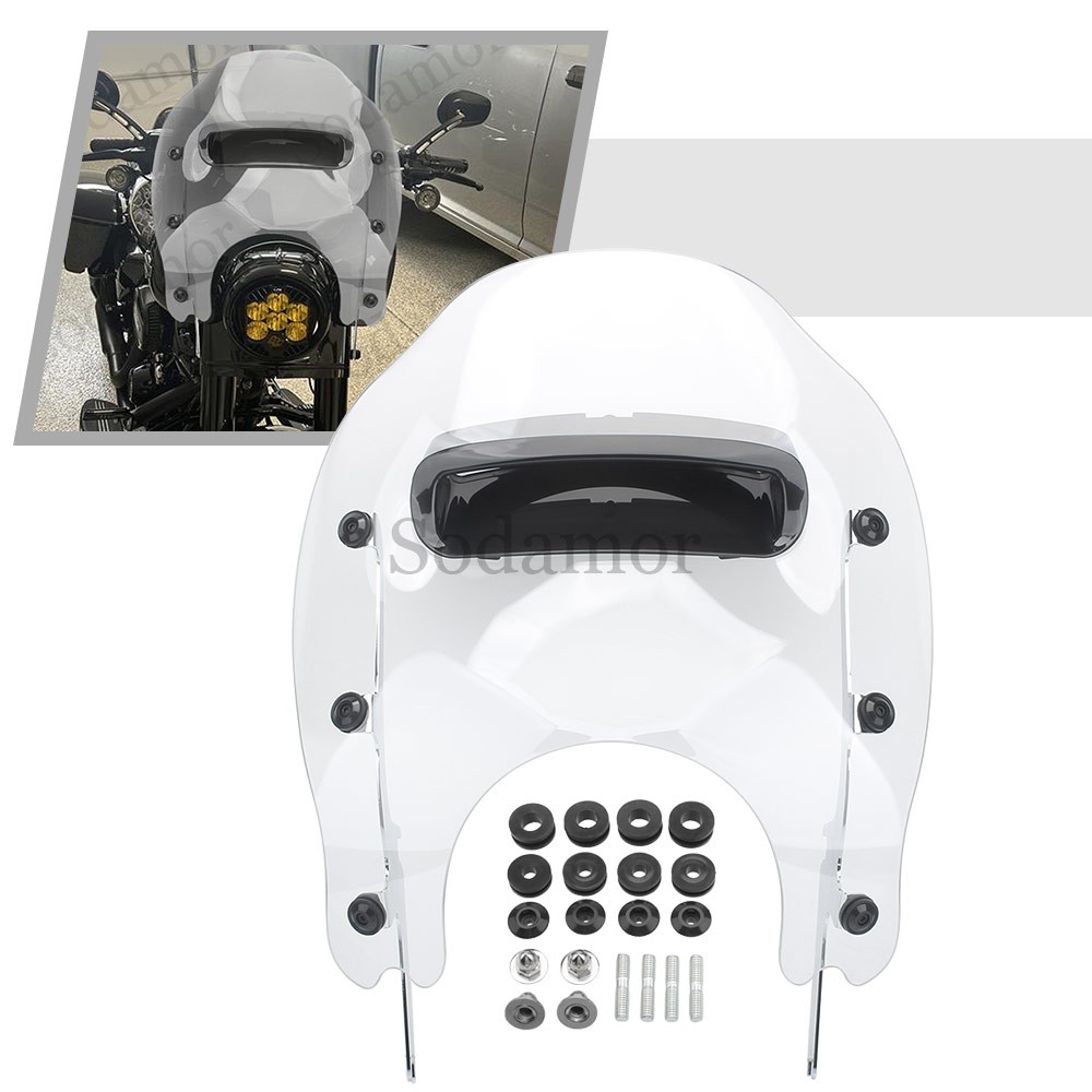 Front Windshield Fit for Harley Road King Special FLHRXS 17-2025 Headlight Mask