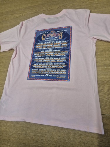 Glastonbury Music Festival 2024 XL Pink T-Shirt Rare + Back Print - Picture 3 of 6