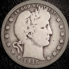 1915 D Barber Quarter - VG - 90% Silver 25C