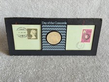 1976 Day of the Concorde London to Bahrain Commemorative Pack Coin and Stamps
