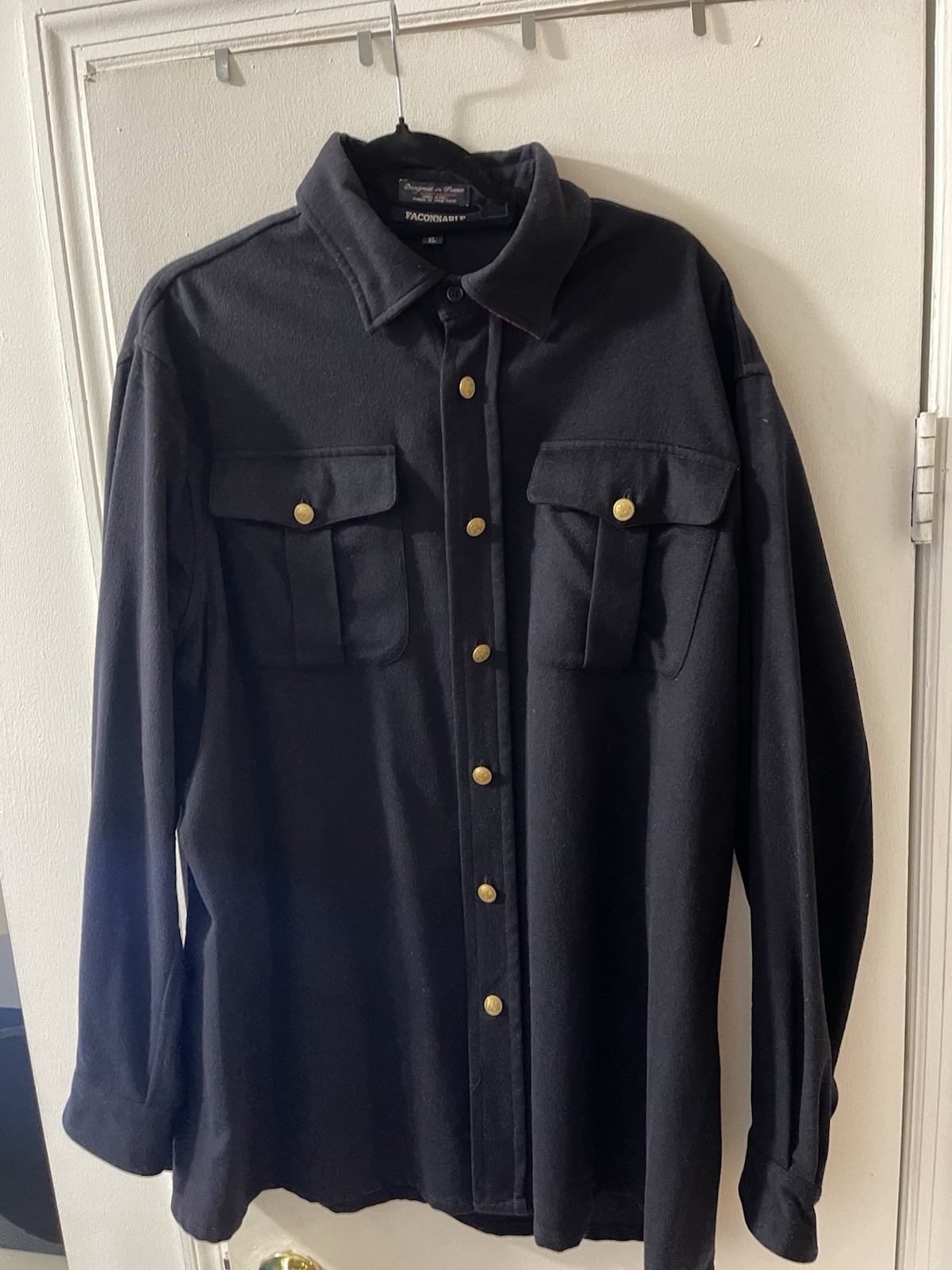 FACONNABLE Button Down Wool Shirt - image 1