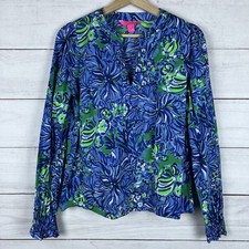 Top popover manga larga Lilly Pulitzer Coulter talla pequeña ábaco