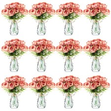 37 Pack Artificial Peonies Flowers with Bud Vase Bulk 24 Bundles Silk Peonies...