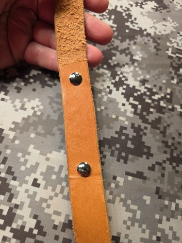 LIGHT COLOR TAN LEATHER RIFLE SLING BLACK POWDER MUZZLELOADER RIFLE .22 SLING - Picture 12 of 18