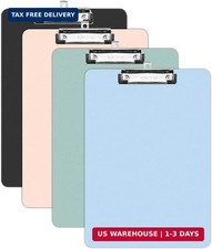 4 Pack Plastic Clipboards Letter Size,Durable Clipboard with Low Profile Metal