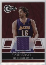 2010-11 Totally Certified Totally Red Materials 96/249 Pau Gasol #70 HOF k4s
