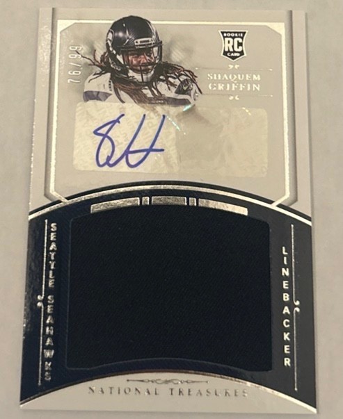 Shaquem Griffin Panini National Treasures #201 Patch Autograph