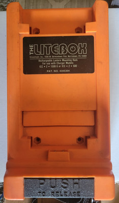 STREAMLIGHT Litebox Flashlight Charging Base/Rack (NO POWER CORDS). USED.