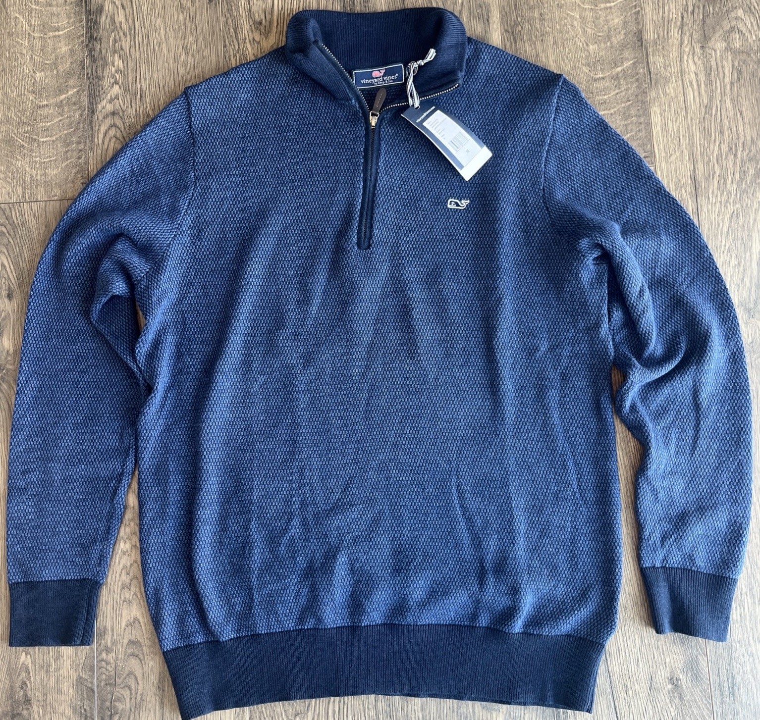 Vineyard Vines Hamilton Sweater Men’s M 1/2 Half-Zip Deep Bay Navy Blue NWT Golf