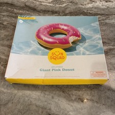 Swimming Pool Inflatable Float Raft Tube Giant Pink Donut 3' 10" NEW Box Smushed