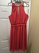 Michael Kors Chain Neck Halter Dress “Sangria” NWT -Size-6P