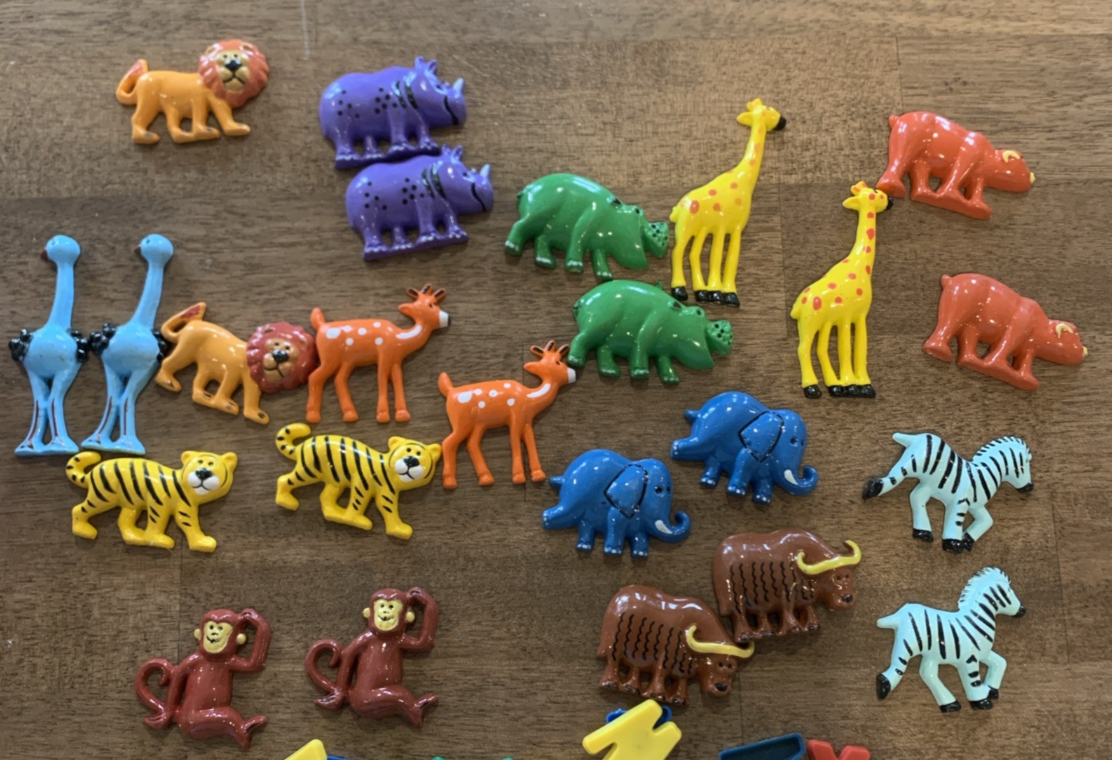 Vintage 1980s JSNY Refrigerator Magnets 124 Letters 24 Zoo Animals And Tin Box