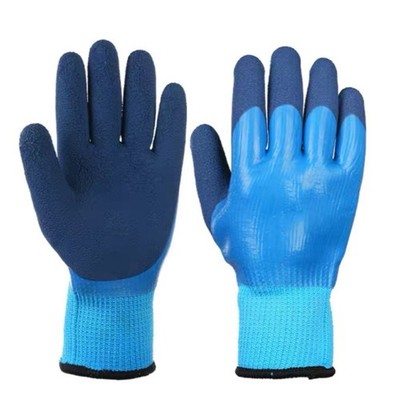 Winter waterproof protective gloves with thickened velvet