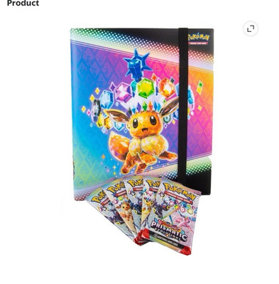 Pokémon Prismatic Evolutions 9-Pocket Binder 378 Capacity Elastic Strap