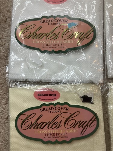 LOT OF 8 BREAD COVERS - 6 CHARLES CRAFT - 2 MCG - 18” X 18” Various Colors NEW - Picture 2 of 11